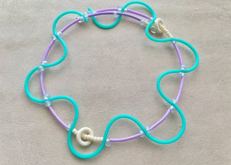 【Casual Choker "TOY"】Blue Green 01