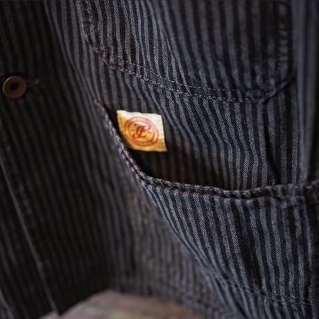 FULLCOUNT / Hickoly Stripe Sumi Black Chore Jacket