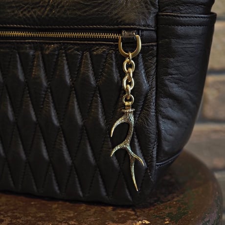 DEER HORN SMITH'S ／ EZO DEER LEATHER DIA STITCH HAND BAG