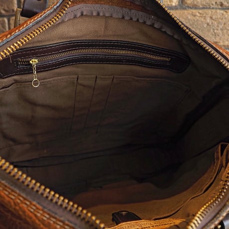 CORONADO LEATHER / AMERICAN BISON SHOULDER BRIEFCASE