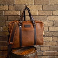 CORONADO LEATHER / AMERICAN BISON SHOULDER BRIEFCASE