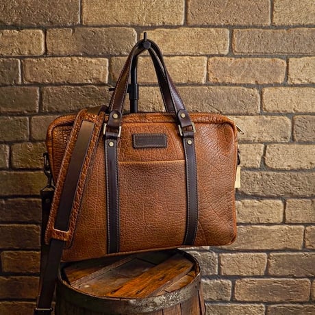 CORONADO LEATHER / AMERICAN BISON SHOULDER BRIEFCASE