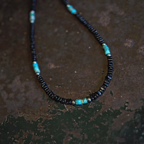 Navajo ／ Jet Turquoise Beads Necklace