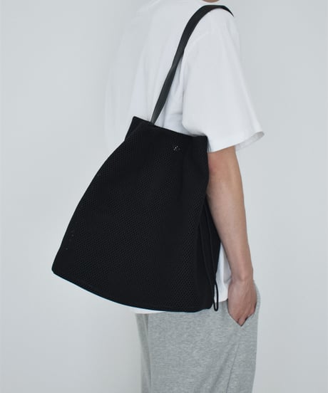 bag2-02679U　ドロスト メッシュ トートバッグ　エクリュ　ブラック