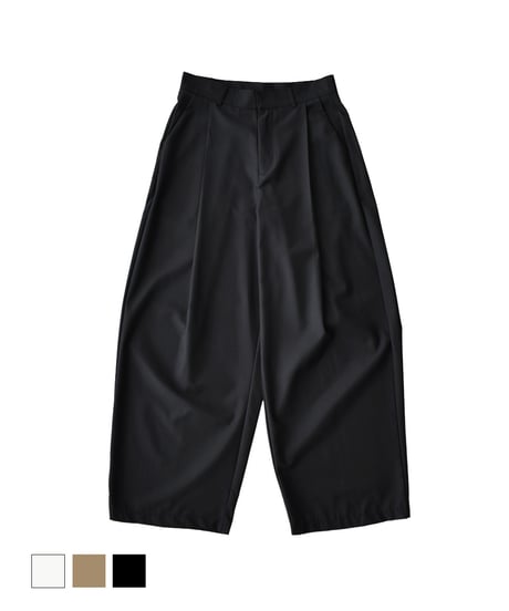 bottoms-02266U　Tuck Cocoon Wide Pants