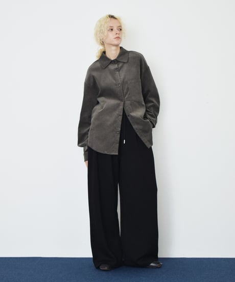 tops-02634　コーデュロイ オーバー シャツ　ベージュ　カーキ