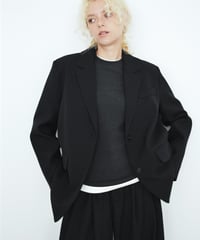jacket-02029　オーバーサイズ テーラード ジャケット　ブラック