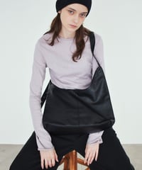 nh-tops-02632　カットオフ ロングスリーブ トップス　ライラック　グレー　ブラック