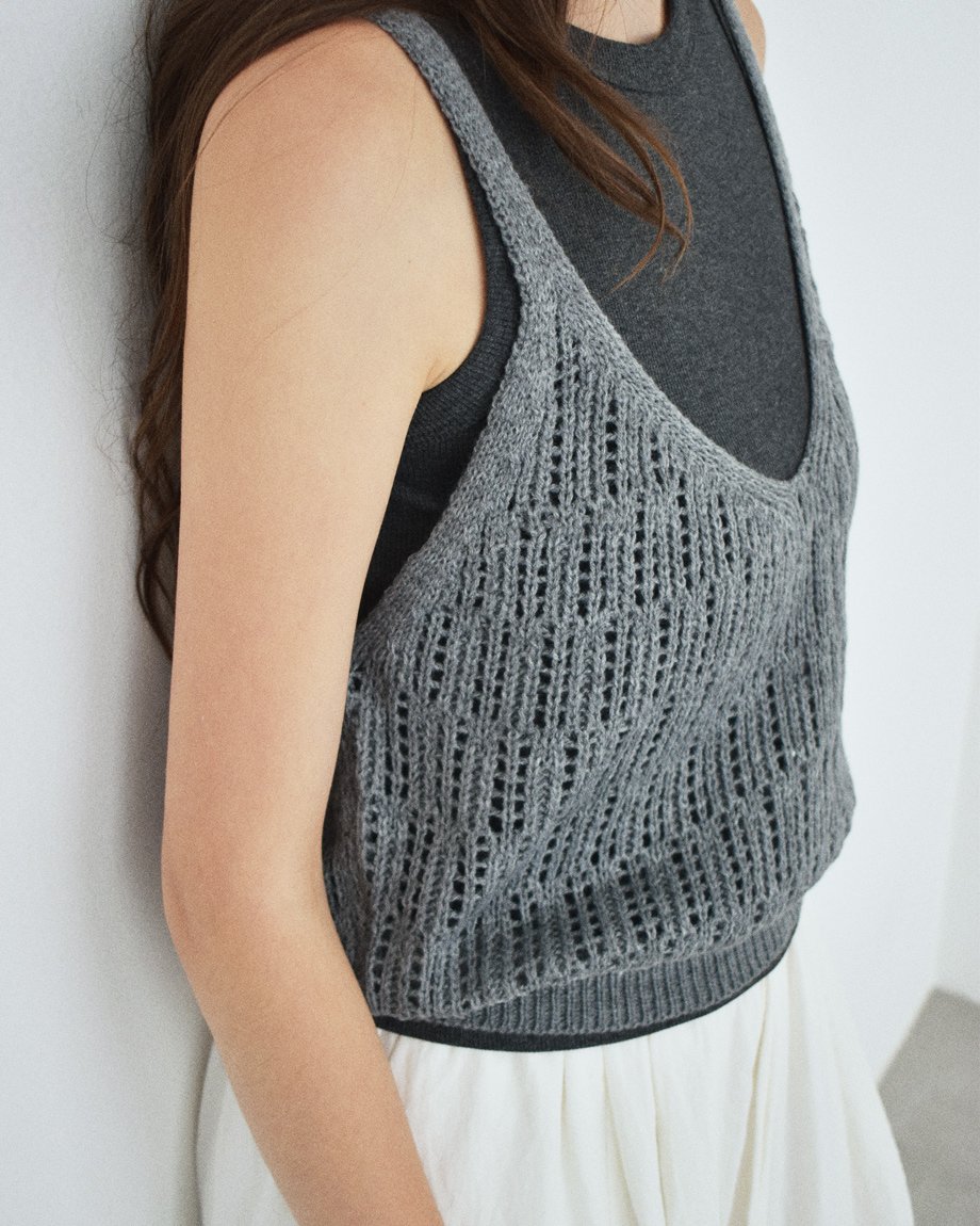 nh-knit-02386 ニットビスチェ レッド オフホワイト グレー ブラック