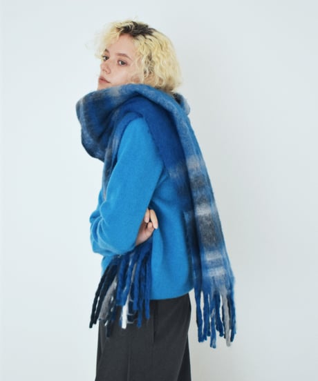 knit-02399　Wool100%  クルーネック ニット　ライトブルー　ブルー　ミント　レッド　ラベンダー　グレー