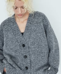 knit-02397　オーバー ニット カーディガン　ピンク　ブラウン　ブルー　グレー