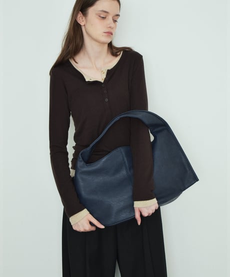 bag2-02684　ワンハンドル スラウチーバッグ　ブラウン　ネイビー　ブラック