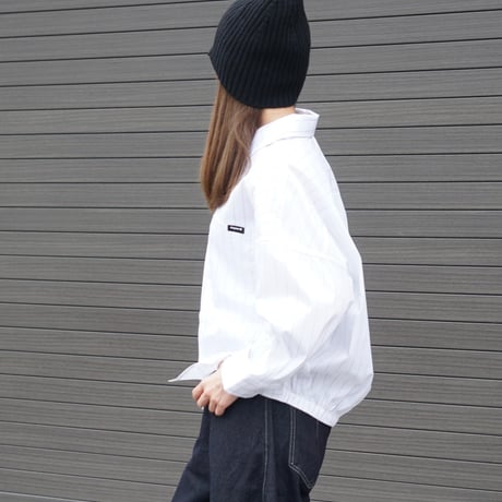 Three-quarter sleeve striped shirt