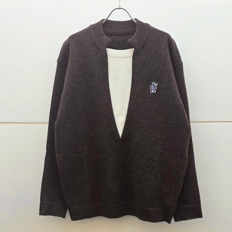 【受注期間10/14〜20】Layered style knit pullover