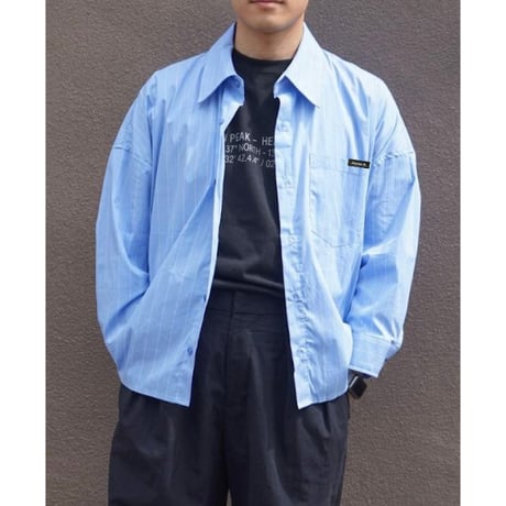 Three-quarter sleeve striped shirt