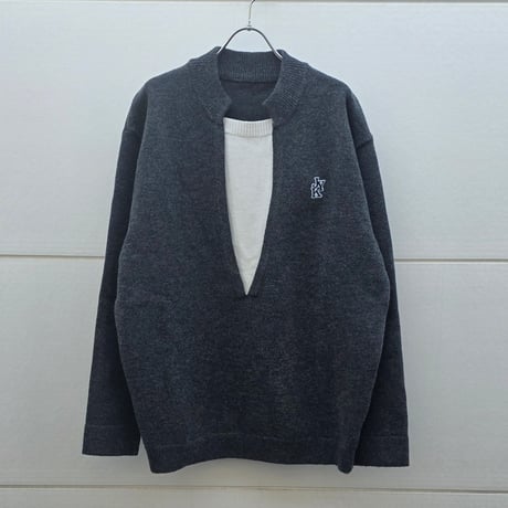 【受注期間10/14〜20】Layered style knit pullover