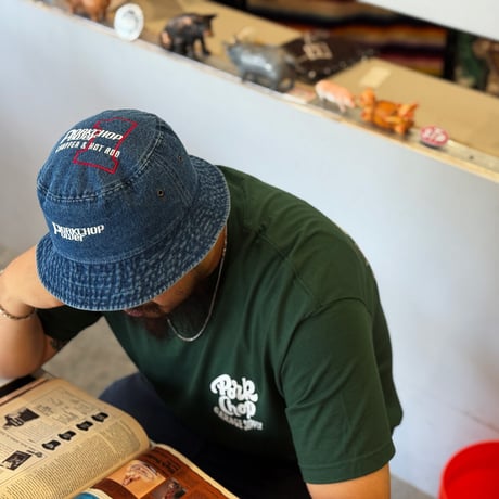 PORKCHOP GARAGE SUPLLY - P POWER DENIM BUCKET HAT