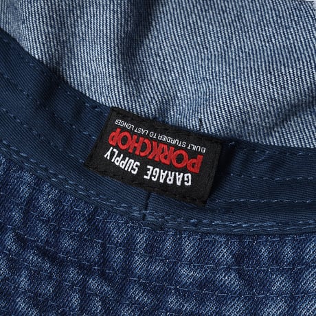 PORKCHOP GARAGE SUPLLY - P POWER DENIM BUCKET HAT