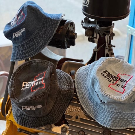 PORKCHOP GARAGE SUPLLY - P POWER DENIM BUCKET HAT