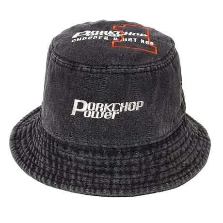 PORKCHOP GARAGE SUPLLY - P POWER DENIM BUCKET HAT