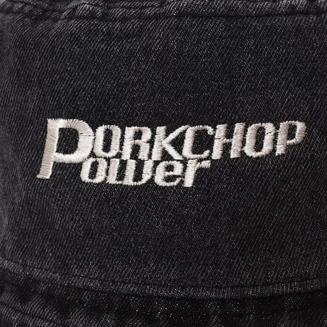 PORKCHOP GARAGE SUPLLY - P POWER DENIM BUCKET HAT
