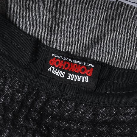 PORKCHOP GARAGE SUPLLY - P POWER DENIM BUCKET HAT