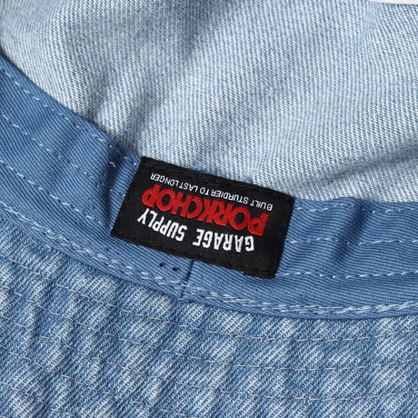 PORKCHOP GARAGE SUPLLY - P POWER DENIM BUCKET HAT