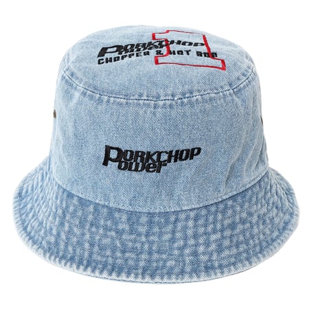 PORKCHOP GARAGE SUPLLY - P POWER DENIM BUCKET HAT