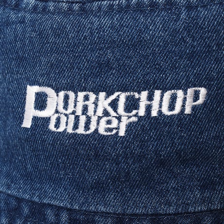 PORKCHOP GARAGE SUPLLY - P POWER DENIM BUCKET HAT
