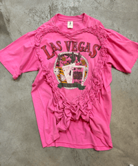 ORIGINAL "wonder" SHIRRING LAS VEGAS TEE (NW260717)