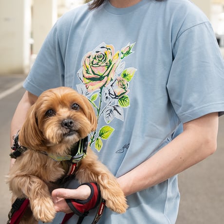 【Rose Tシャツ】アシッドブルー