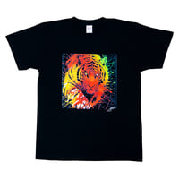 【虎柄 Tシャツ】Neon Tiger