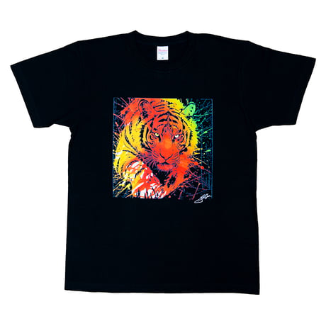【虎柄 Tシャツ】Neon Tiger