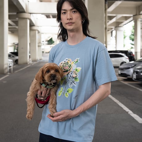 【Rose Tシャツ】アシッドブルー
