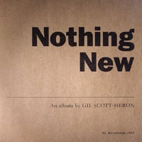 近日入荷 - Gil SCOTT HERON / Nothing New [LP]