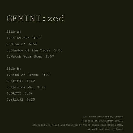 9/18 - GEMINI / zed [LP]