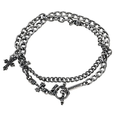 【即納可能！ステンレスアクセサリー】  シルバーアクセントSUSクロスブレスレット［Artemis Classic］