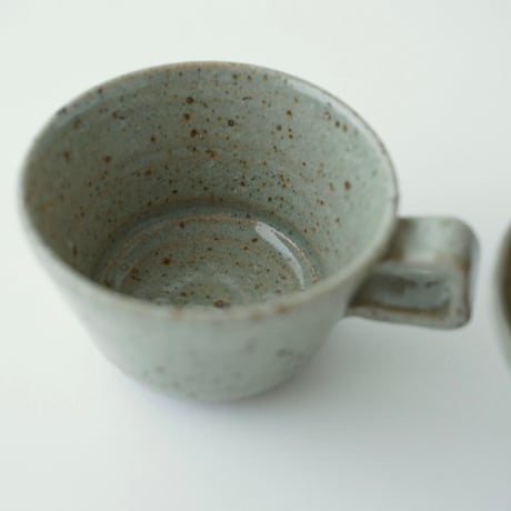 柏井 羊 / コーヒーカップ【土灰釉 / 緑釉】２種