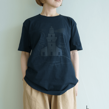 屋久島灯台 Tシャツ（black&black）S~XL【KIANU限定カラー】