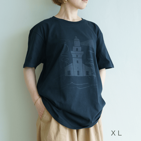 屋久島灯台 Tシャツ（black&black）S~XL【KIANU限定カラー】