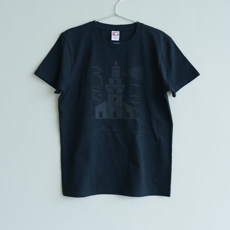 屋久島灯台 Tシャツ（black&black）S~XL【KIANU限定カラー】