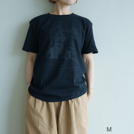 屋久島灯台 Tシャツ（black&black）S~XL【KIANU限定カラー】