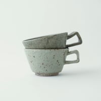 柏井 羊 / コーヒーカップ【土灰釉 / 緑釉】２種
