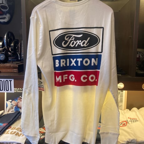 BRIXTON FORD SERVICE DEPT WAFFLE L/S Tシャツ