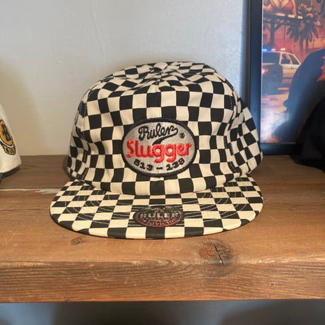 RULER SLUGGER BLOCK CHECKスナップバックCAP