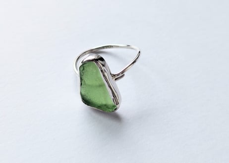 🇯🇵【JACKLOOSE】 *green* SEA GLASS/SILVER950リング
