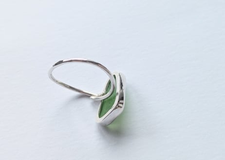 🇯🇵【JACKLOOSE】 *green* SEA GLASS/SILVER950リング
