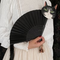 ハチワレ猫の扇子