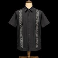【10月下旬】【予約商品】【半袖】【 ESGS-11S-BS 】【 S/S GUAYABERA】【BLACK x SILVER】 【黒 x 銀】