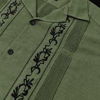 【ご注文日より１年以内にお届け】【受注生産】【ESG-20S-OLB】【REJILLADA 】【S/S GUAYABERA】【OLIVExBLACK】 【オリーブx黒】